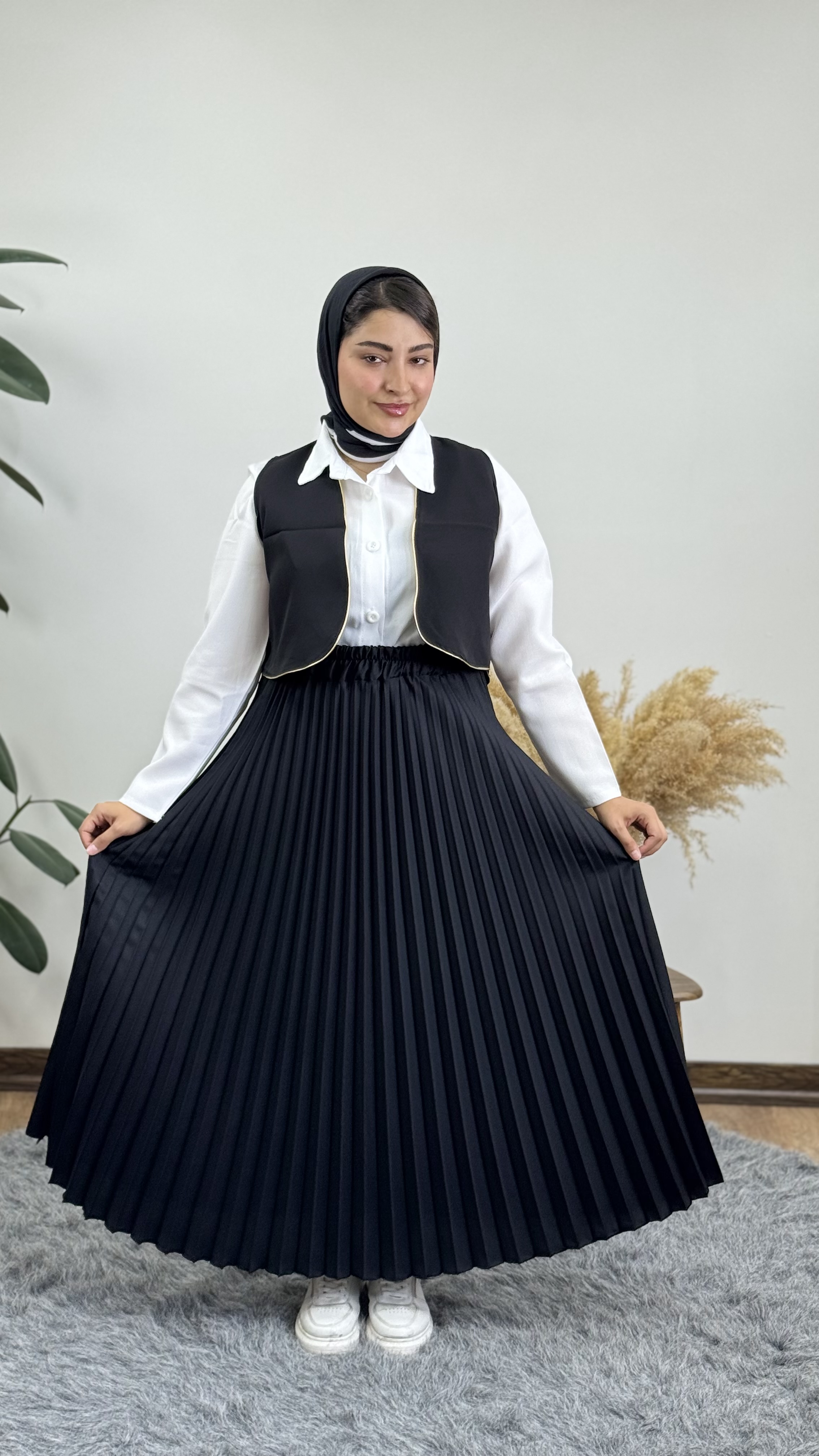 ژیله‌دامن دامن پیلسه‌ای دامن چین دار